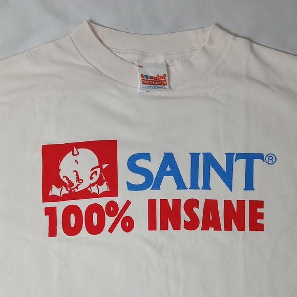 SAINT 100% Insane Short Sleeve Tee - White - Picture 2 of 7